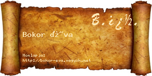 Bokor Éva névjegykártya